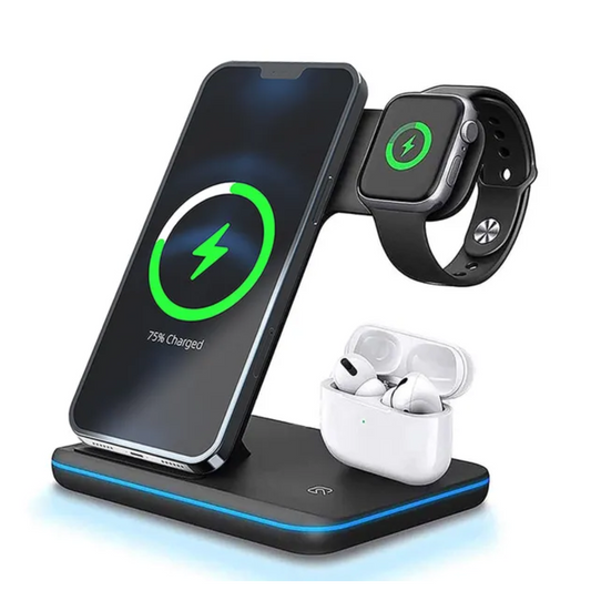 Cargador inalámbrico 3 en 1  iPhone, watch y Airpods
